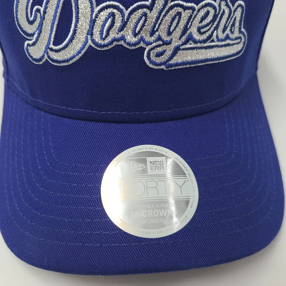 Women Los Angeles Dodgers Hat Snapback New Era 9Forty Blue MLB Glitter M-Crown
